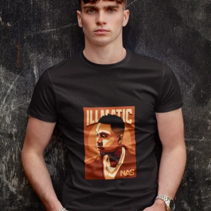 A fusion of street style and poetic nostalgia, this shirt pays homage to Nas's iconic "Illmatic" album, a masterpiece that redefined hip-hop.