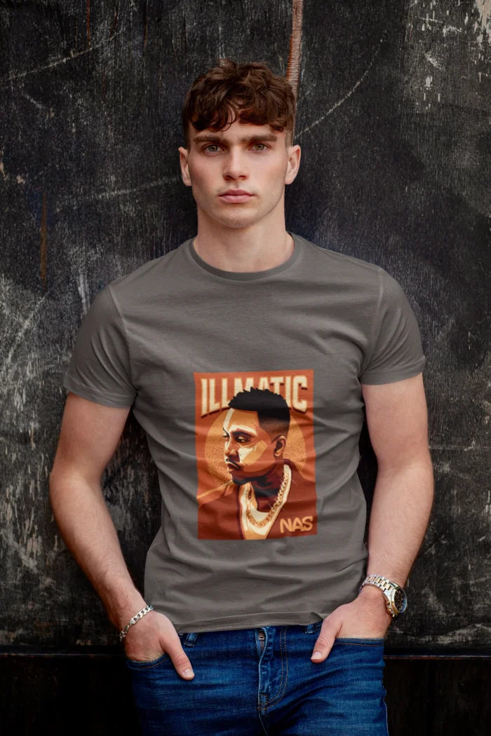 A fusion of street style and poetic nostalgia, this shirt pays homage to Nas's iconic "Illmatic" album, a masterpiece that redefined hip-hop.