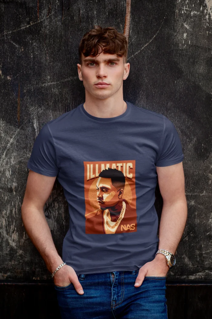 A fusion of street style and poetic nostalgia, this shirt pays homage to Nas's iconic "Illmatic" album, a masterpiece that redefined hip-hop.