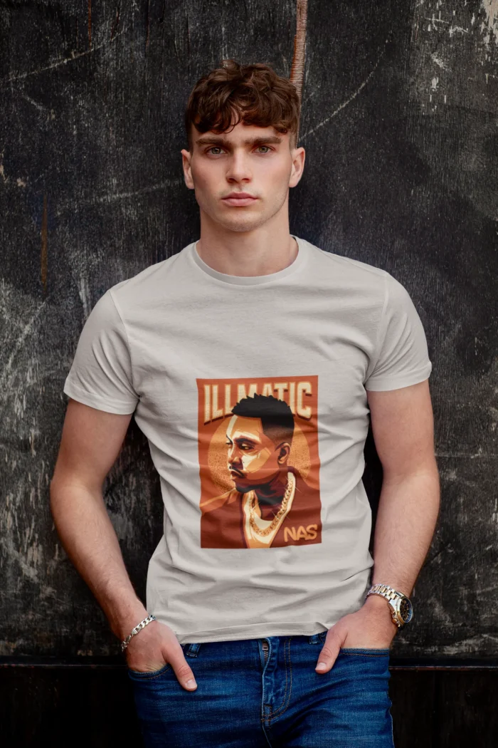 A fusion of street style and poetic nostalgia, this shirt pays homage to Nas's iconic "Illmatic" album, a masterpiece that redefined hip-hop.