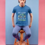 Beachwear T-shirts Eat Sleep Beach Repeat