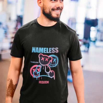 Elevate your style with the avant-garde elegance of the Quantum Flux Men's Tee.