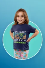 Eat Sleep Beach Repeat Printed Graphic T-shirts