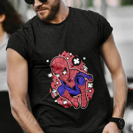 Crafted with comfort in mind, this tee is perfect for fans who want to showcase their love for Spiderman in a fun and fashionable way.