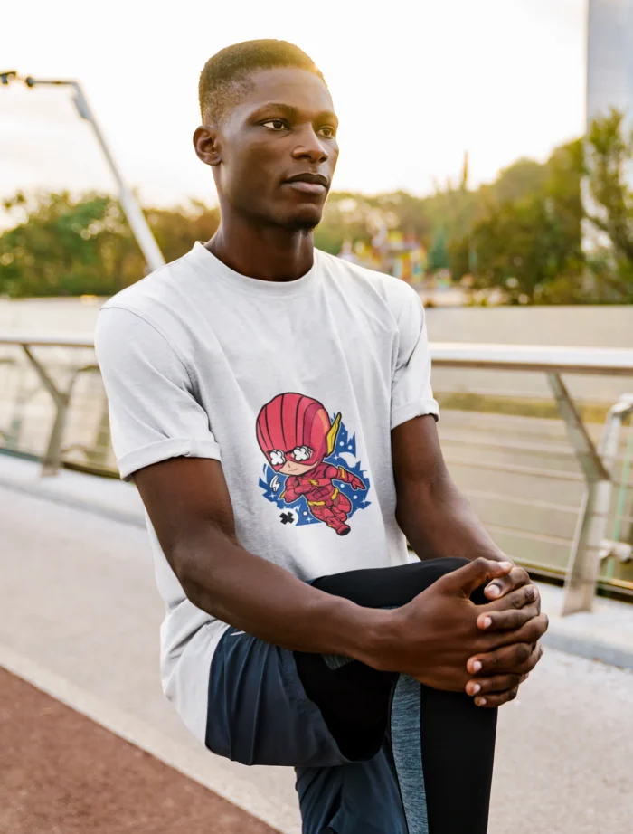 Embrace the lightning bolt and let your fashion sense race ahead with this unique and stylish Chibi Flash tee.