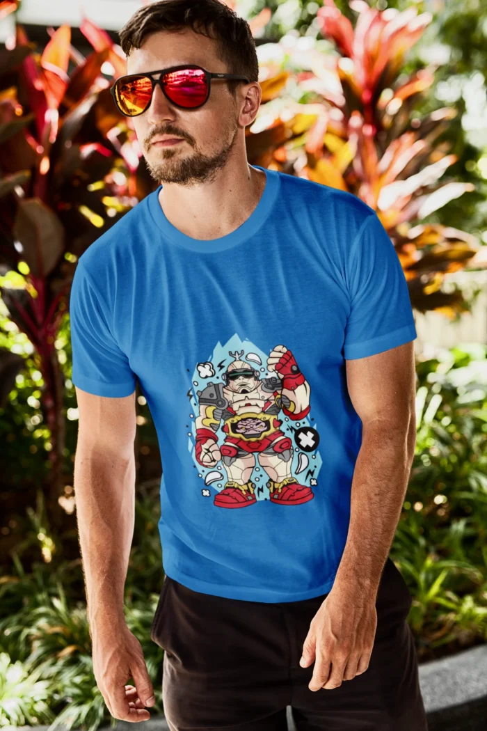 this shirt embodies the essence of a fictional supervillain, seamlessly blending gaming nostalgia with a contemporary edge.