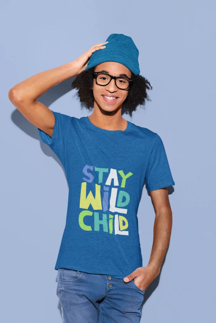 Stay Wild Child Graphic Boys T-Shirts