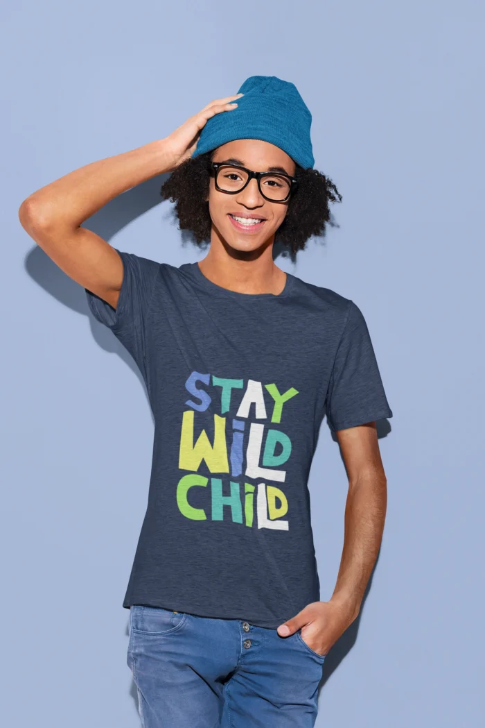 Stay Wild Child Graphic Boys T-Shirts