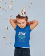 Stay Wild and Free Printed T-shirts for Toddlers