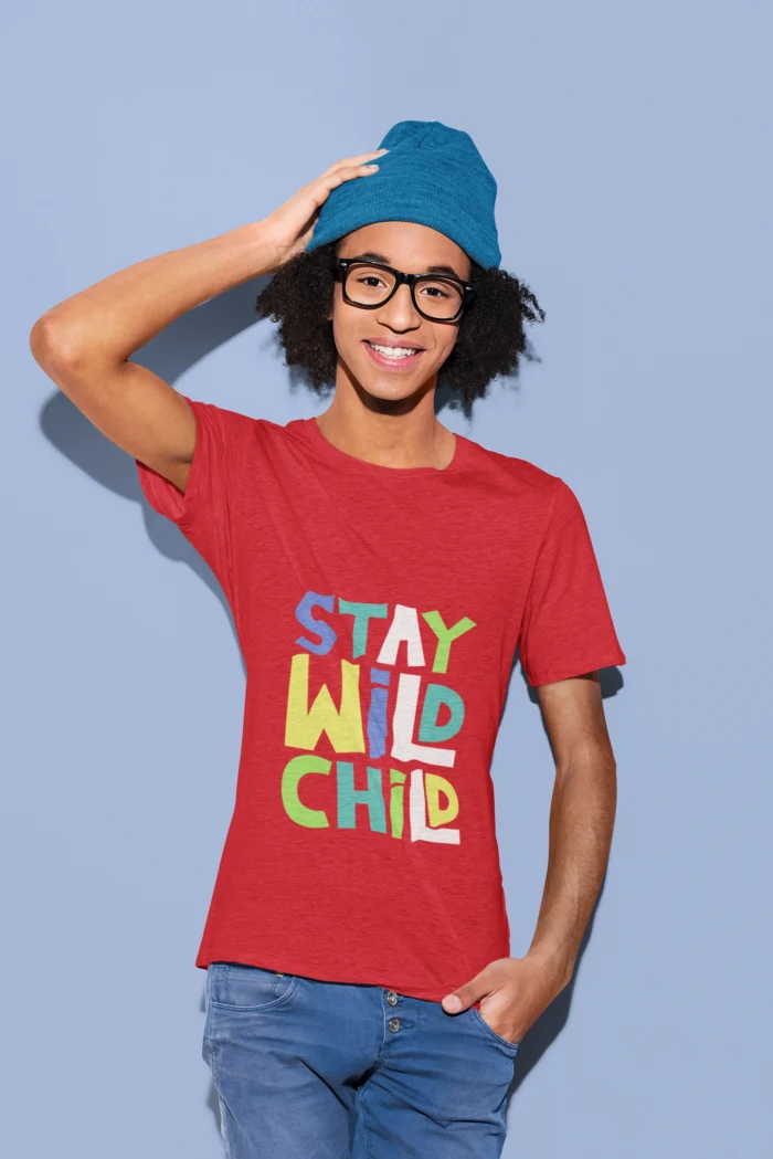 Stay Wild Child Graphic Boys T-Shirts