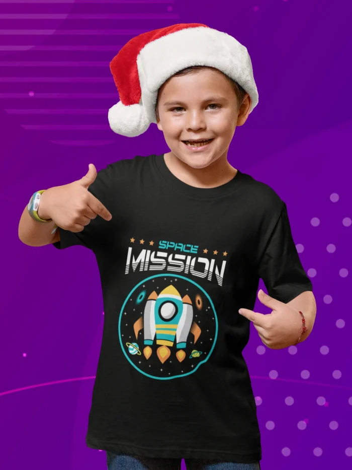 Space Mission Graphic Kids T-Shirts: