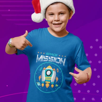 Space Mission Graphic Kids T-Shirts: