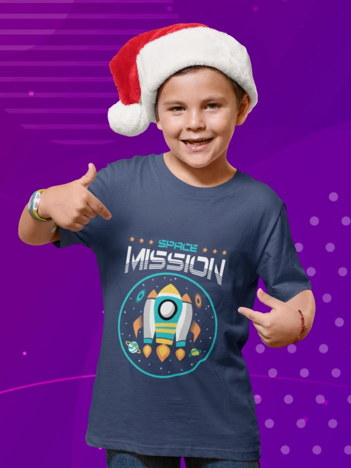 Space Mission Graphic Kids T-Shirts: