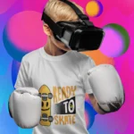 READY TO SKATE Kids Round Neck T-Shirts