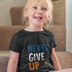 Never Give Up Printed Graphic T-shirt