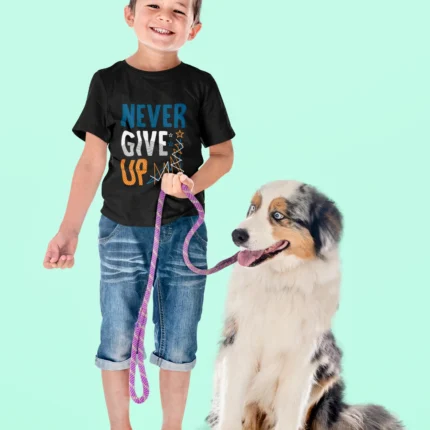 Never Give Up Kids T-Shirts