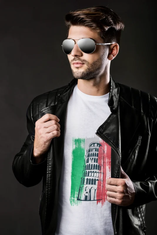 Italian Leaning Tower of Pisa Men's T-Shirt