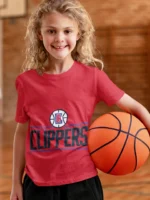 Swish & Style: Clippers Basketball Team Girls Tee