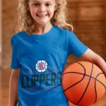 Swish & Style: Clippers Basketball Team Girls Tee