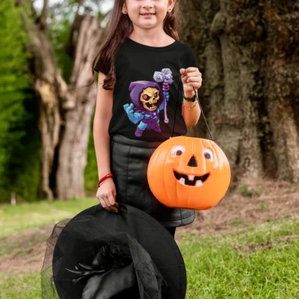 Halloween Skull Monster Girls T-Shirt