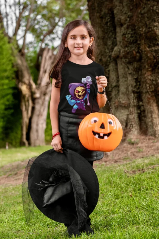 Halloween Skull Monster Girls T-Shirt