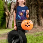 Halloween Skull Monster Girls T-Shirt