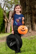 Halloween Skull Monster Girls T-Shirt