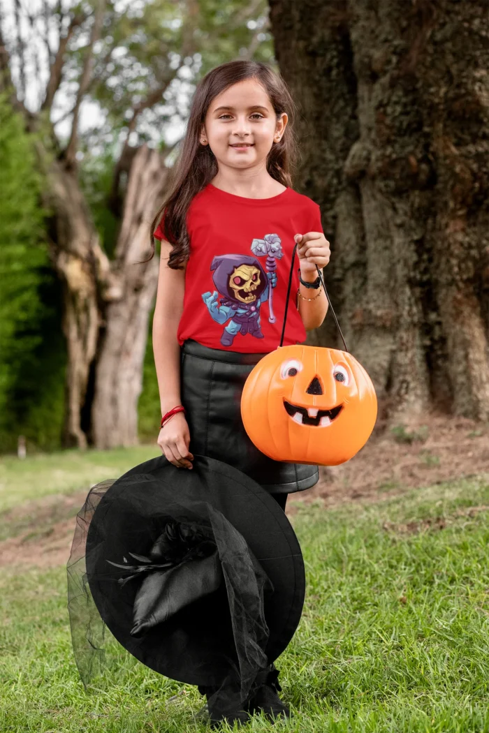 Halloween Skull Monster Girls T-Shirt