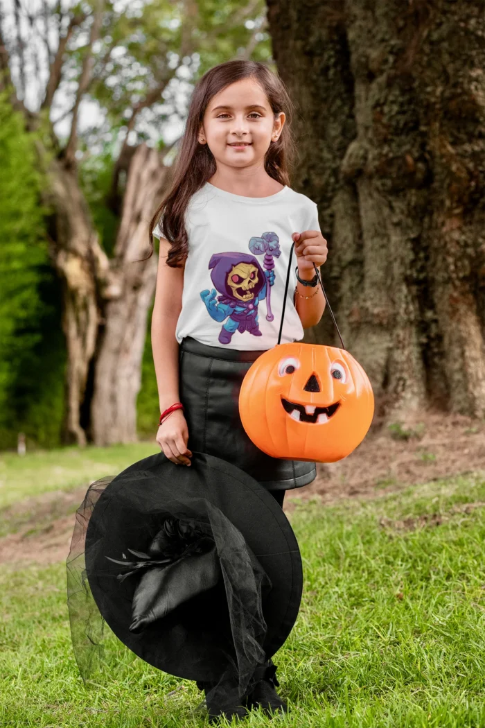 Halloween Skull Monster Girls T-Shirt