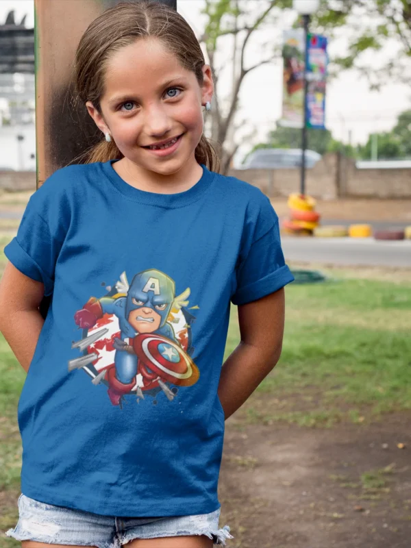 Chibi Captain America Girls T-Shirt