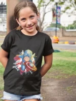 Chibi Captain America Girls T-Shirt