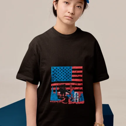 American Flag-Inspired Girl's T-Shirt