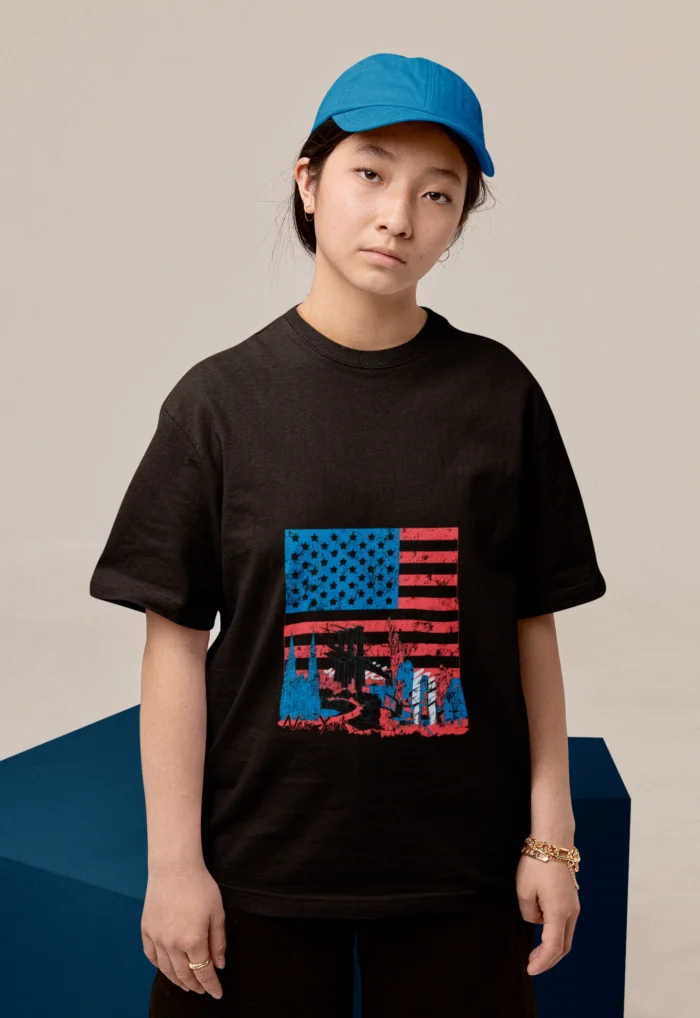 American Flag-Inspired Girl's T-Shirt