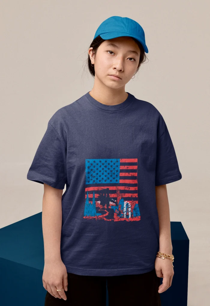 American Flag-Inspired Girl's T-Shirt