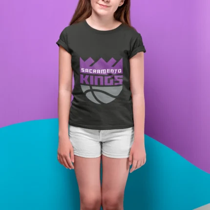 Sacramento Kings Fandom Sparkle: Girls Glitter T-Shirt