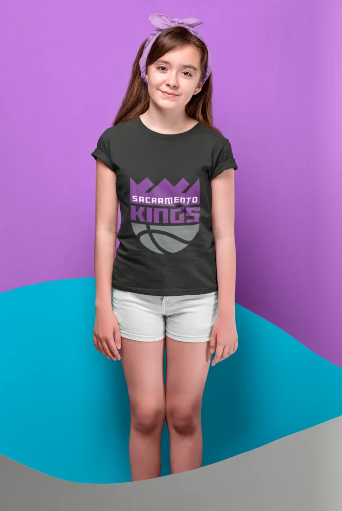 Sacramento Kings Fandom Sparkle: Girls Glitter T-Shirt