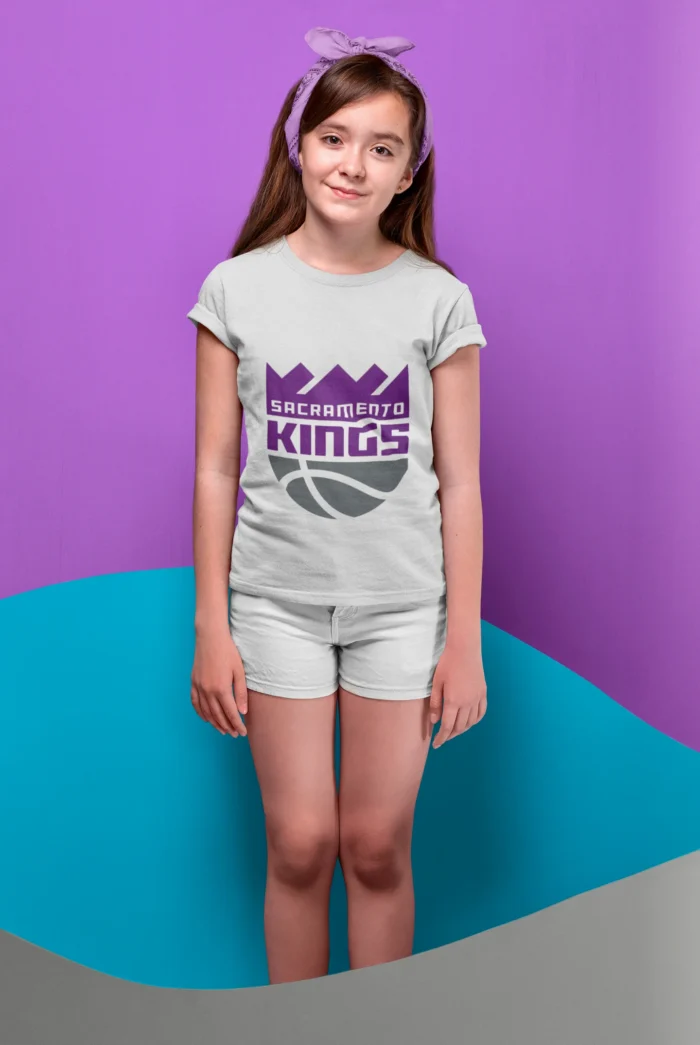 Sacramento Kings Fandom Sparkle: Girls Glitter T-Shirt