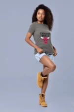 Dive into the world of fashion-forward fandom with our unique Chicago Bulls Women's Tee - a wardrobe essential for those who play to win, both on and off the court.