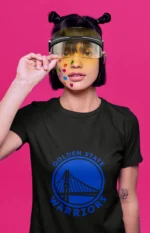 Stand out in the crowd as you showcase your loyalty to the Golden State Warriors with this chic and comfortable women's tee.