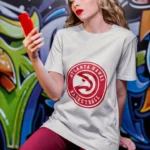 T-shirt is designed to celebrate the dynamic energy of Atlanta basketball.