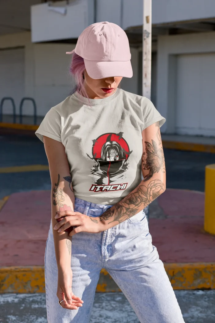 Mystical Elegance: Itachi-Inspired Women's T-Shirt