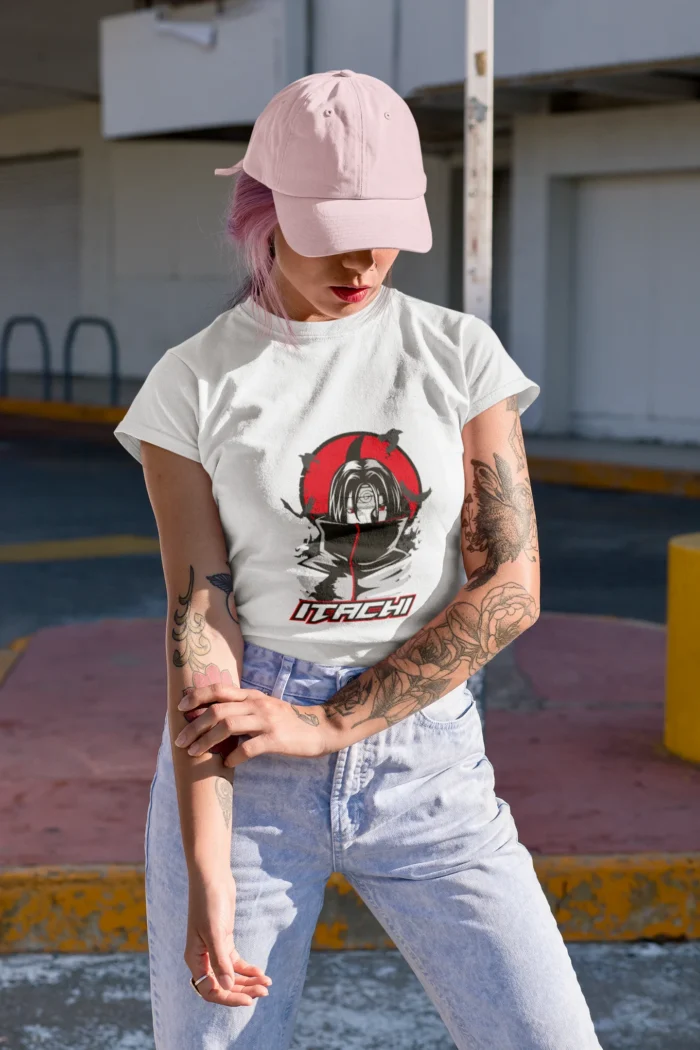 Mystical Elegance: Itachi-Inspired Women's T-Shirt