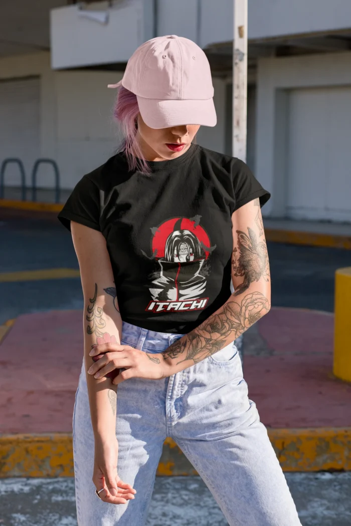 Mystical Elegance: Itachi-Inspired Women's T-Shirt