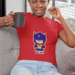 Crafted for comfort and designed to turn heads, this Optimus Prime T-shirt for women is more than apparel – it's a symbol of strength and style.