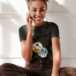 Elevate your wardrobe with this unique piece that effortlessly merges retro vibes with contemporary flair.