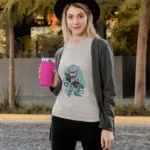 Unleash your inner sci-fi enthusiast while embracing a playful edge in your fashion statement.