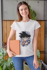 Our Celestial Power Women's Tee channels this essence, allowing you to carry a piece of Goku's legendary legacy with you, wherever life's adventures take you.