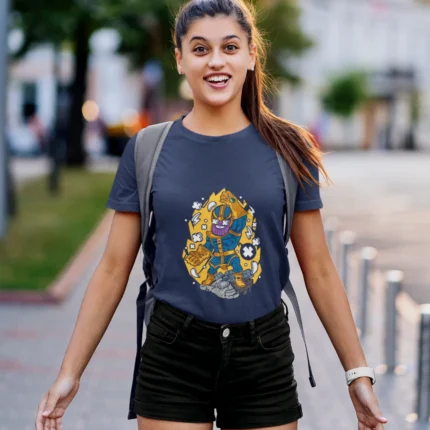 Whether you're a Marvel enthusiast or just love a good dose of quirky charm, this tee is a must-have for every woman who wants to conquer the universe in style.