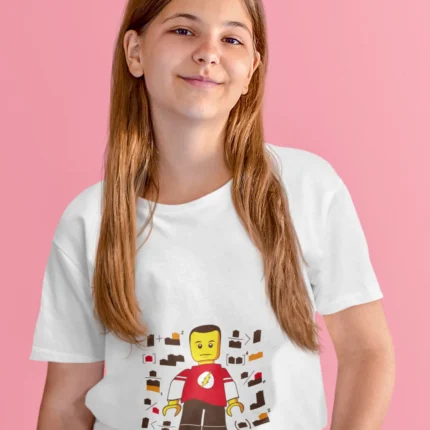 Building Dreams: LEGO-inspired Girls T-Shirt