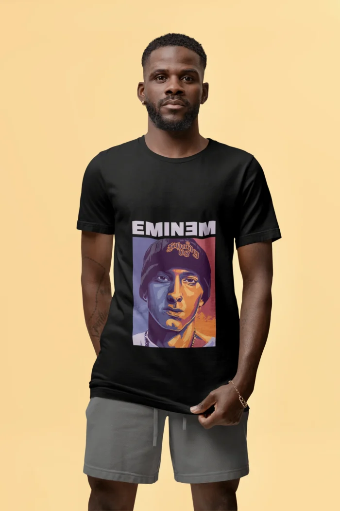 Unleash your inner rhythm with our exclusive "Rap Lyricist Reverie" Eminem Graphic Tee. Crafted for true enthusiasts of Eminem's unparalleled lyrical prowess, this shirt is a tribute to the iconic wordsmith. Dive into the world of intricate rhymes and unapologetic self-expression with every wear.